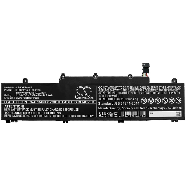 Alt view image 3 of 5 - Battery for Lenovo ThinkPad E14 Gen 2 E15 5B10X02603 L19C3PD5 L19L3PD5 L19M3PD5
