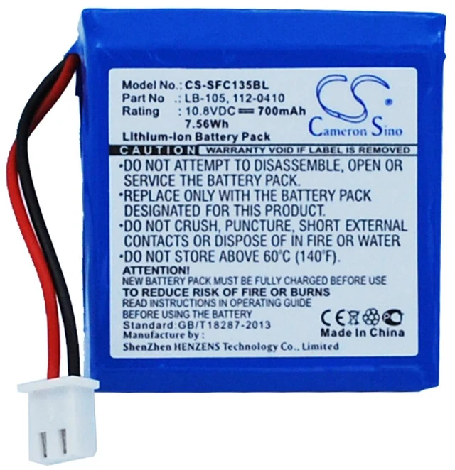 Main image of Battery for Safescan 135i 145ix 155i 165i 112-0410 LB-105 Terminal CS-SFC135BL