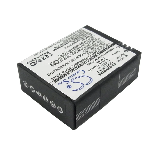 Alt view image 2 of 5 - Battery for GoPro HD Hero3 3+ Mevo A7310 AHDBT-201 AHDBT-301 AHDBT-302 1180mAh