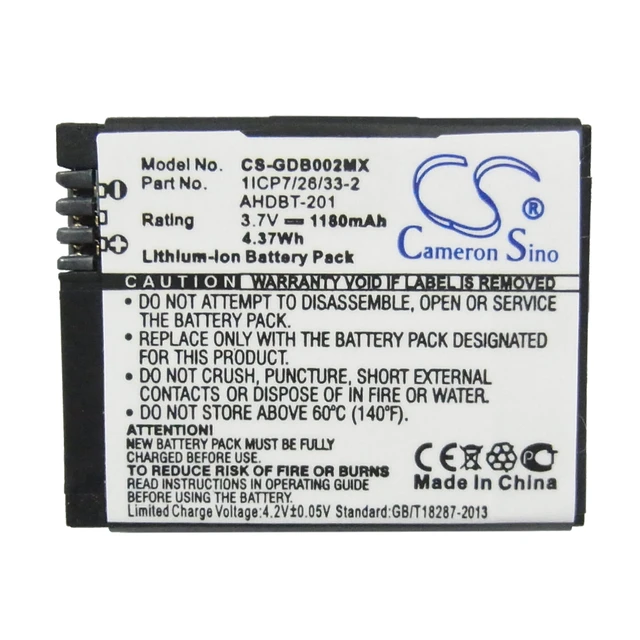 Alt view image 5 of 5 - Battery for GoPro HD Hero3 3+ Mevo A7310 AHDBT-201 AHDBT-301 AHDBT-302 1180mAh