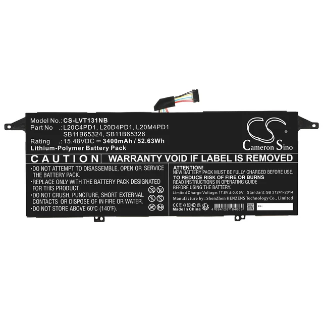 Alt view image 3 of 5 - Battery for Lenovo ThinkBook 13x ITG L20C4PD1 L20D4PD1 L20M4PD1 SB11B65324