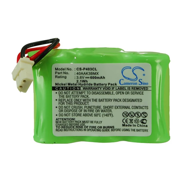 Alt view image 5 of 5 - Battery for GP 60AAH3BMX Panasonic P-03RM ATT 89-1332-00-00 VTECH 239069 BT27333