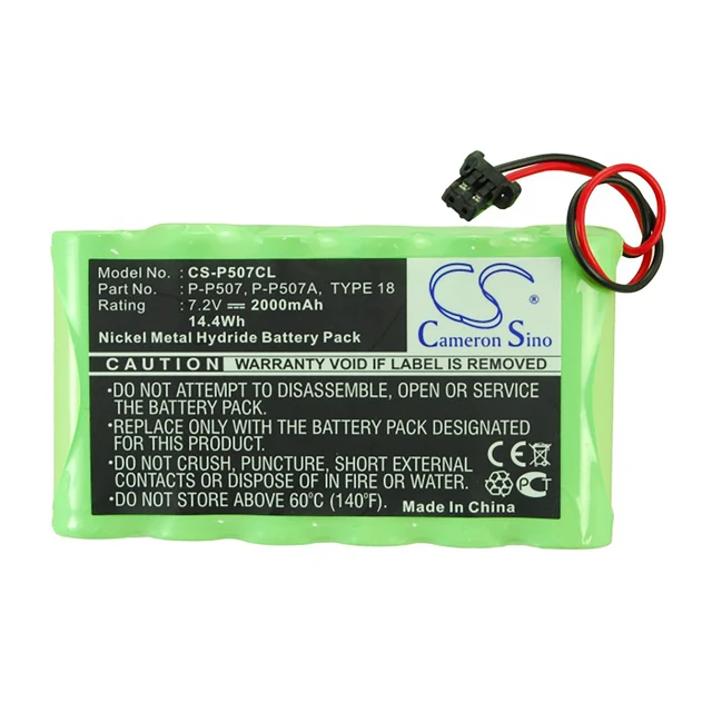 Alt view image 5 of 5 - Battery for Panasonic KX-TG2000 KX-TG4000 P-P507 P-P507A PQP50AA61 TYPE 18 Ni-MH