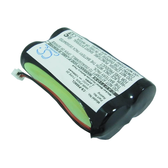 Alt view image 2 of 6 - Battery for Panasonic HHR-15F2G3 HHR-P509 HHR-P509A PQHHR150AA23 TYPE20 AT&T 509