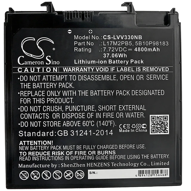Alt view image 3 of 3 - Battery for Lenovo V330-14IKB 5B10P98182 L17C2PB5 L17L2PB5 L17M2PB5 5B10P98184