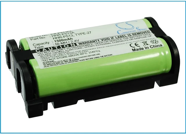 Alt view image 2 of 5 - Battery for Panasonic HHR-P513A TYPE 27 AT&T GE HHR-P513 26423 86423 TL26423