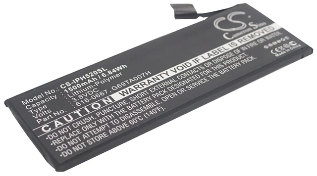 Main image of Battery for Apple iPhone 5C A1456 A1507 A1532 616-0667 G69TA007H PP11AT11S-1