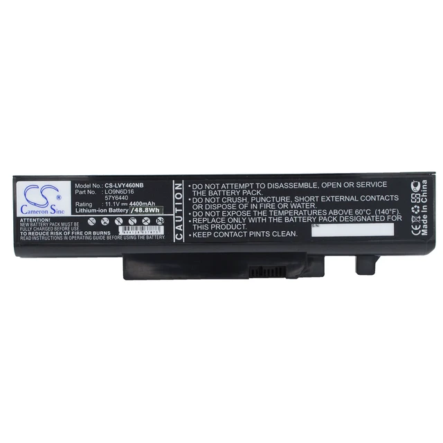 Main image of Battery for Lenovo IdeaPad Y460 L09L6D16 L09N6D16 L09S6D16 L10L6Y01 LO9N6D16