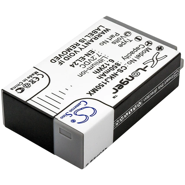 Alt view image 2 of 3 - Battery for Nikon 1 J5 EN-EL24 VFB11901 3790 Mirrorless Camera CS-NKJ150MX 850mA