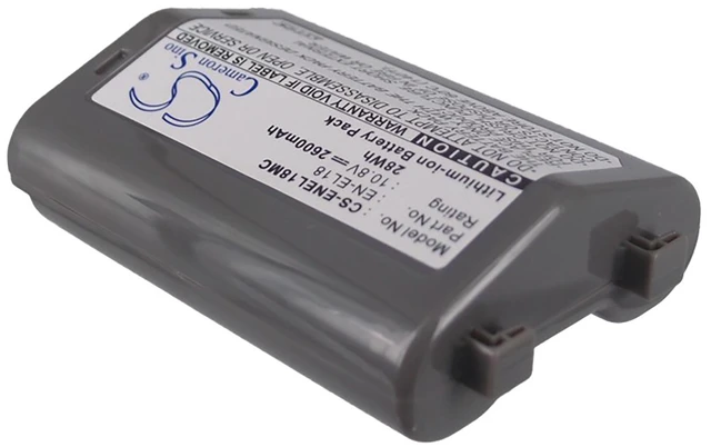 Main image of Battery for Nikon D4 DSLR D4S D5 D500 D810 D850 EN-EL18 EN-EL18a 10.8v 2600mAh