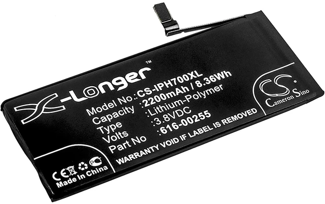 Main image of XL Battery for Apple iPhone 7 A1660 A1778 A1779 A1780 4.7" 616-00255 2200mAh