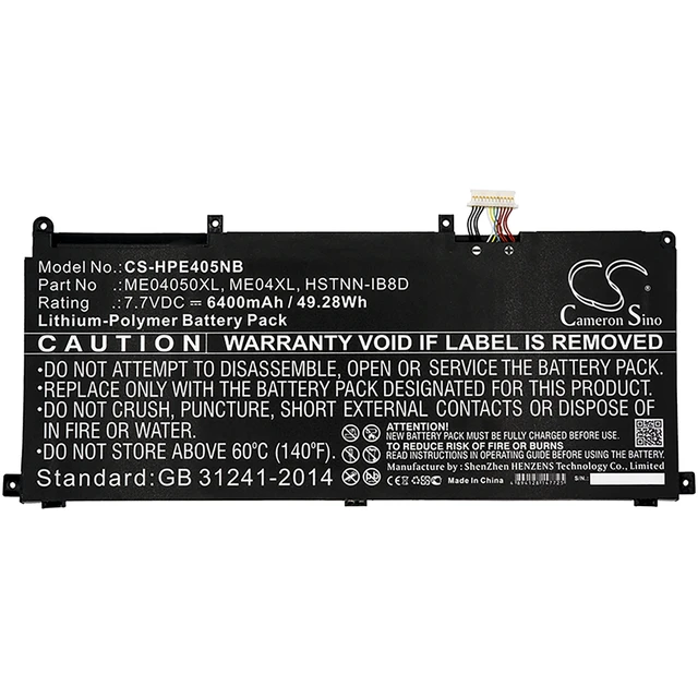 Alt view image 3 of 4 - Battery for HP Elite x2 G3 937434-855 937519-171 937519-1C1 HSTNN-IB8D ME04XL