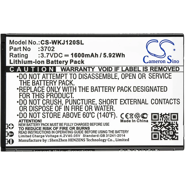 Alt view image 5 of 5 - Battery for Wiko Jerry Lenny 1 2 3 Sunny Plus 3702 Mobile SmartPhone CS-WKJ120SL