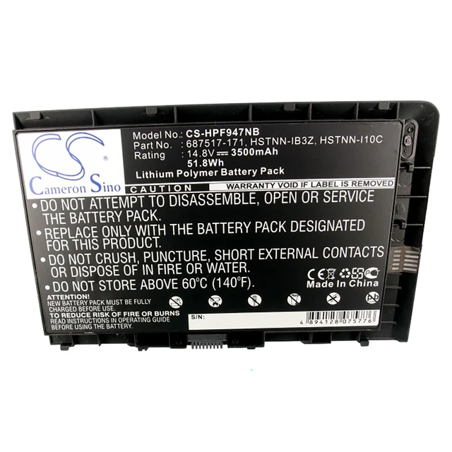 Alt view image 5 of 5 - Battery for HP BT04XL EliteBook Folio 9470m 593554-001 687945-001 HSTNN-IB3Z