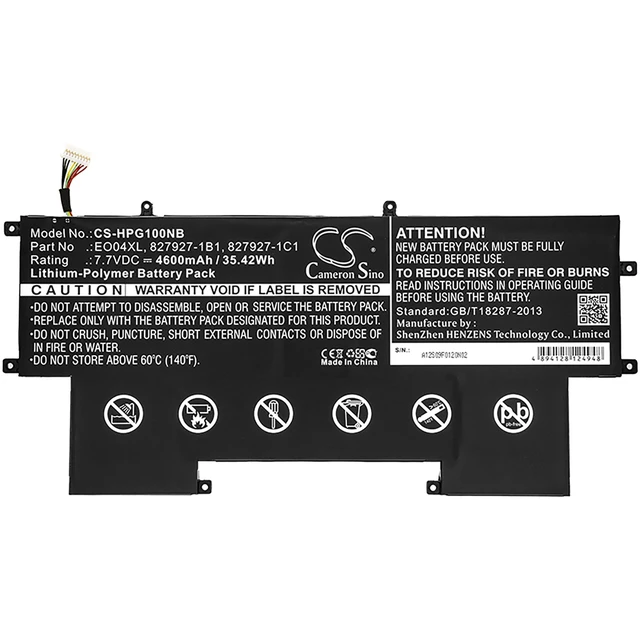 Alt view image 3 of 4 - Battery for HP EliteBook Folio G1 827927-1B1 827927-1C1 828226-005 E004XL EO04XL