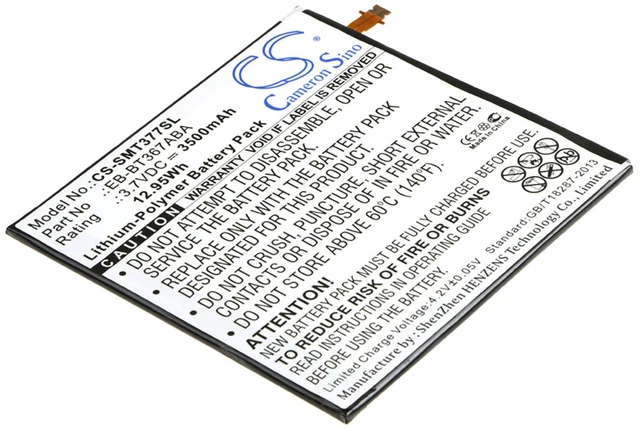 Main image of Battery for Samsung Galaxy Tab 5 A 8.0 2017 SM-T377 T380 EB-BT367ABA GH43-04539A