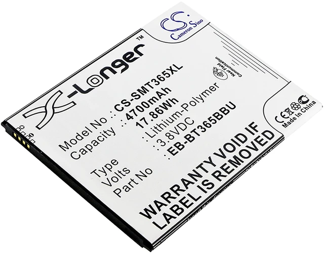 Main image of Battery for Samsung Galaxy Tab Active 2 8.0 M-T395C SM-T390 GH43-04317A 4700mAh