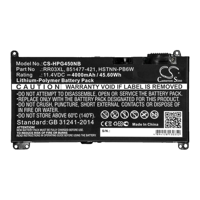 Alt view image 3 of 3 - Battery for HP MT20 ProBook 430 G4 440 851610-850 851610-855 RR03048XL RR03XL