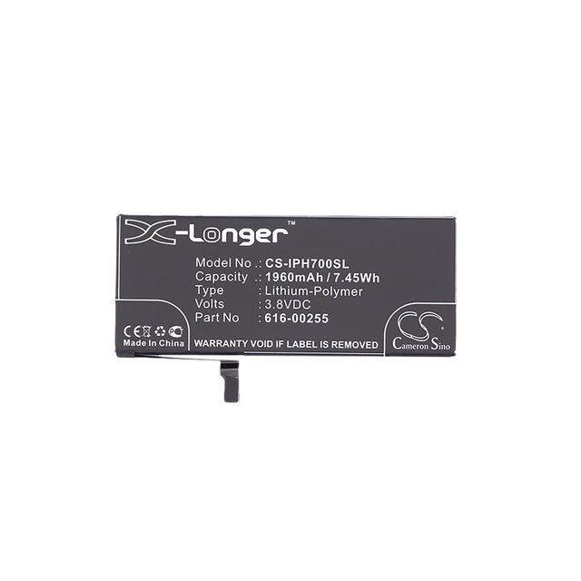 Alt view image 5 of 6 - Battery for Apple iPhone 7 A1660 A1778 A1779 A1780 616-00255 4.7" 3.8V 1960mAh