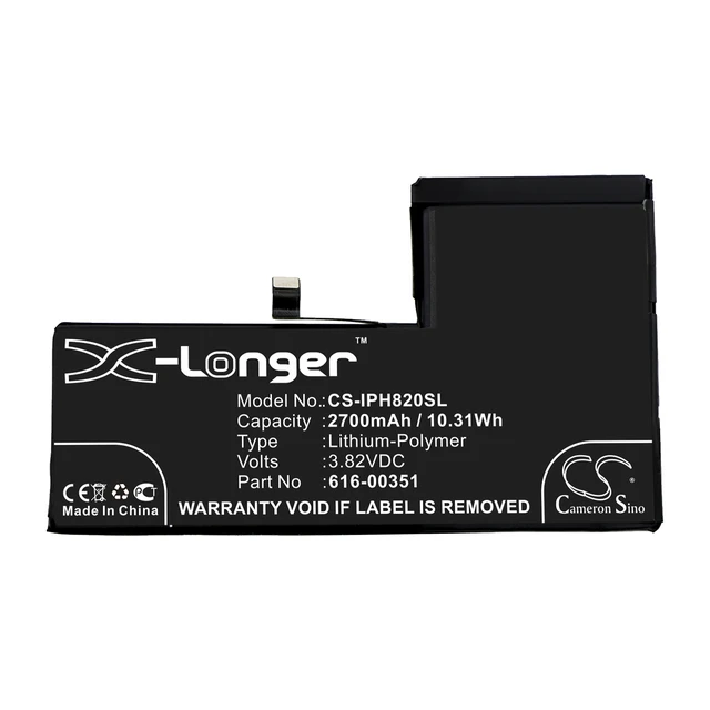Alt view image 3 of 4 - Battery for Apple iPhone X 10 MQA52LL/A MQA62LL/A MQA82LL/A MQA92LL/A 616-00351