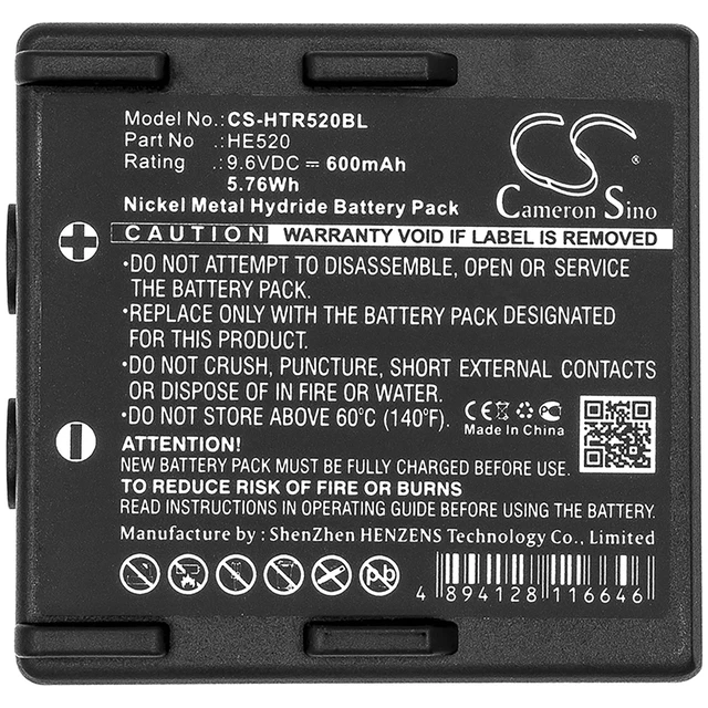 Alt view image 3 of 5 - Battery for Hetronic 68300510 68300520 68300525 Nova Ergo FBH300 FBH900 HE520