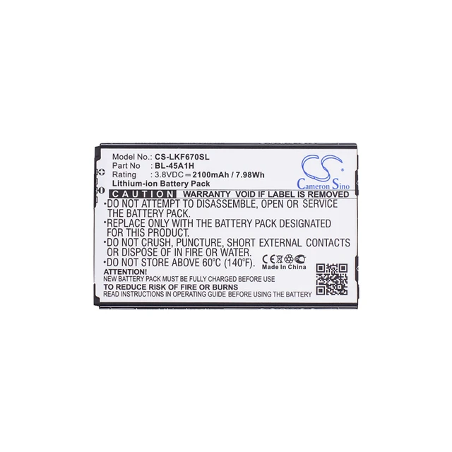 Alt view image 5 of 5 - Battery for LG K10 LTE 4G K425 K428 K420n K410 Premier Q10 BL-45A1H EAC63158301