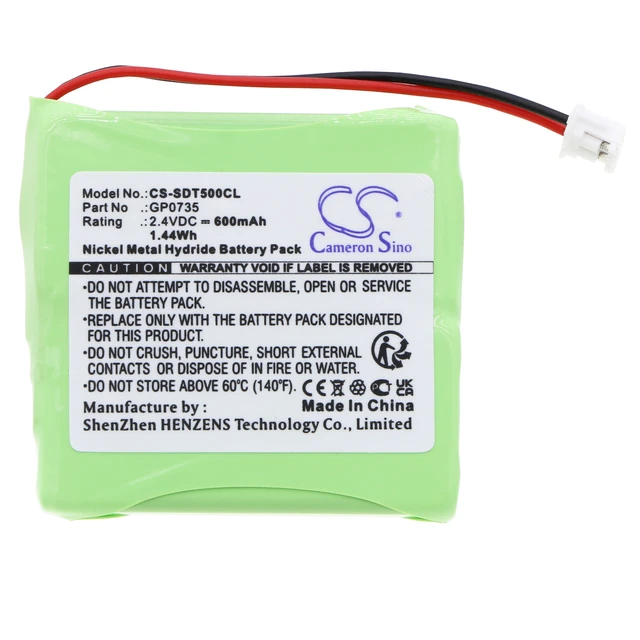 Alt view image 3 of 6 - Battery for GP BTI CP77 GP0747 VTECH Audioline T-Mobile GP0827 GP0735 5M702BMX