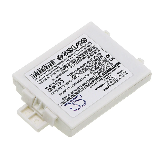 Alt view image 2 of 5 - White Battery for Vocera B3000E Communications Badge B3000 230-01977 CS-VCB310MD