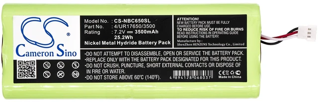 Alt view image 3 of 6 - Battery for Trimble TS 255 TS 400 TS 415 TS 515 4/UR17650/3500 DTM-300 DTM-302
