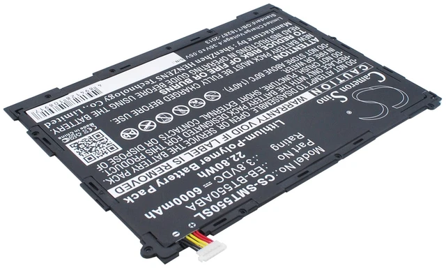 Alt view image 2 of 6 - Battery for Samsung Galaxy Tab A 9.7 SM-P350 SM-P550 EB-BT550ABA EB-BT550ABE