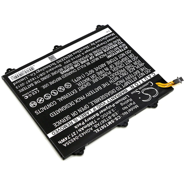 Alt view image 2 of 4 - Battery for Samsung Galaxy Tab E 9.6 SM-T567V EB-BT567ABA GH43-04535A 7300mAh