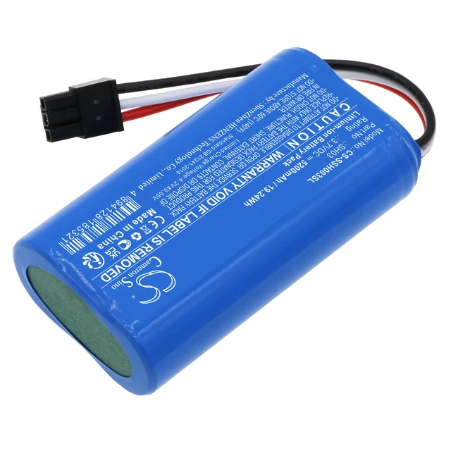Alt view image 2 of 5 - Battery for Simplehuman Mirror SH1S2P SH03 CS-SSH003SL 3.7v 5200mAh Li-ion