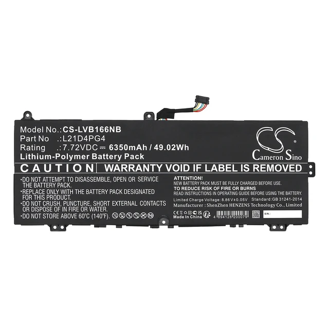 Alt view image 3 of 5 - Battery for Lenovo ThinkBook 16 G6 IRL-21KH006HUA L20C4PG4 L21D4PG4 L21M4PG4