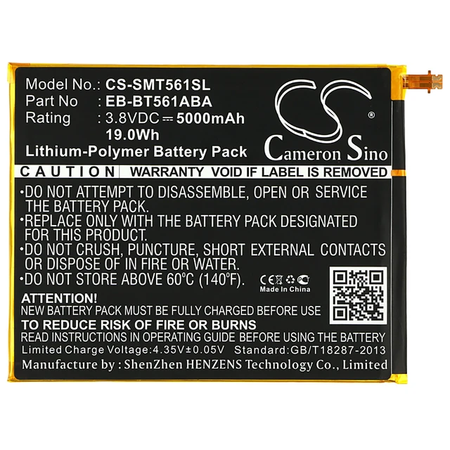 Alt view image 5 of 6 - Battery for Samsung Galaxy Tab E Nook 9.6 SM-T560 T565 EB-BT561ABA EB-BT561ABE