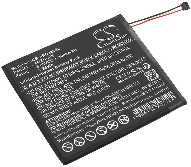 Main image of Battery for Amazon AMZHCF5 Kindle 11th 2022 C2V2L3 CS-ABD223SL 3.85V Li-Polymer