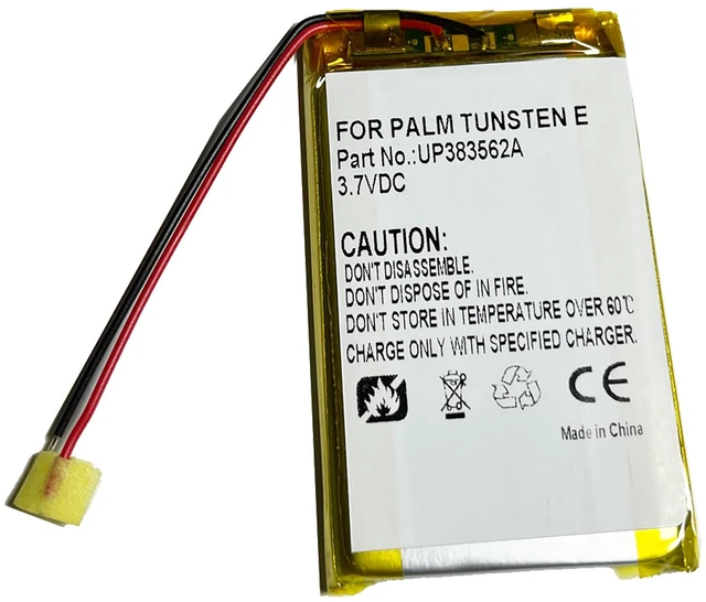 Main image of Battery for Palm Tungsten E, T5, TX, PDA - UP383562A US383562A A6 Li-Polymer