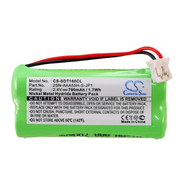 Alt view image 5 of 5 - Battery for Sagem D16T Duo 2 D18T D21T 2SN-AAA55H-S-JP1 CS-SDT160CL 2.4v 700mAh