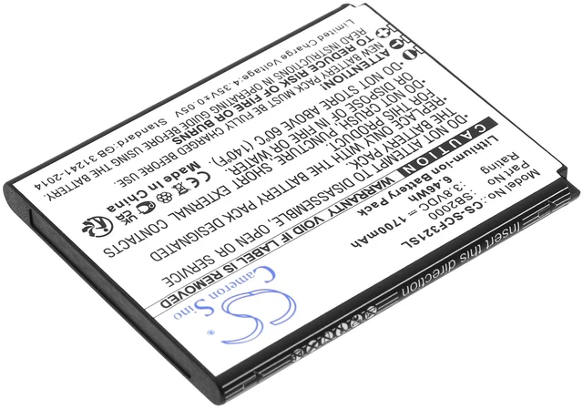 Alt view image 2 of 3 - Replacement Battery for Schok SB2000 Flip SC3218T SC3218B CS-SCF321SL 3.8V