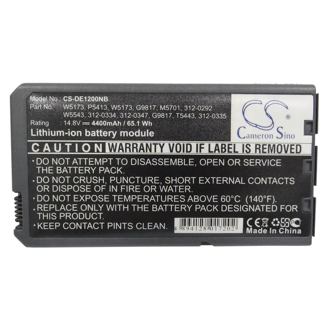 Alt view image 5 of 5 - Battery for DELL Inspiron 1000 2200 Latitude 110L 312-0292 312-0326 312-0334