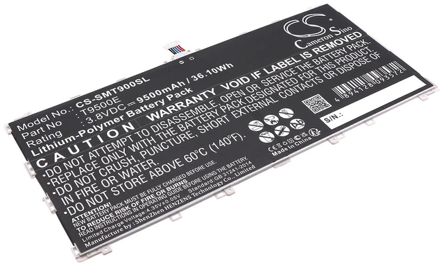 Main image of Battery for Samsung Galaxy TabPRO 12.2 LTE-A 64GB SM-T900 SM-T905 T9500E Tablet