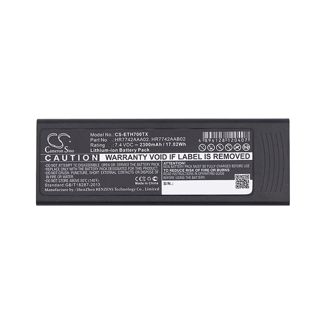 Alt view image 5 of 5 - Battery for EADS HR7742AAA02 HR7742AAB02 Cassidian P3G TPH700 CS-ETH700TX 7.4V