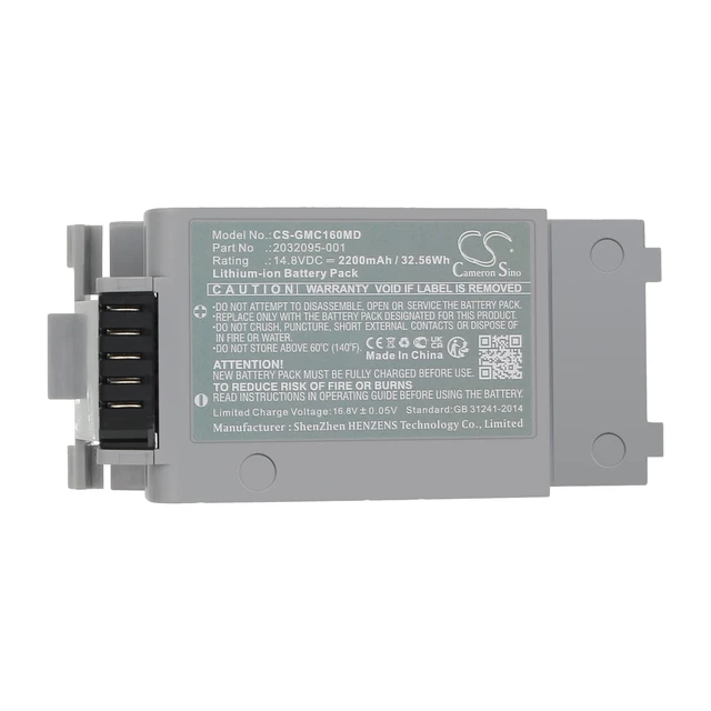 Alt view image 5 of 5 - Battery for GE 2032095-001 2035701-001 M2821 Mac 1600 ECG CS-GMC160MD 14.8V