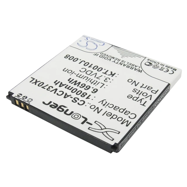 Alt view image 2 of 5 - Battery for Acer Liquid E2 Dou V370 JD-201212-JLQU-C11M-003 KT.0010J.008 Li-ion