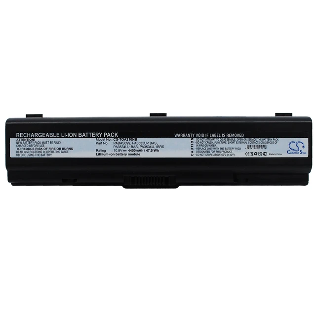 Alt view image 5 of 5 - Battery for Toshiba Satellite A205 A355 L305D A505 PA3534U-1BRS PA3534U-1BAS