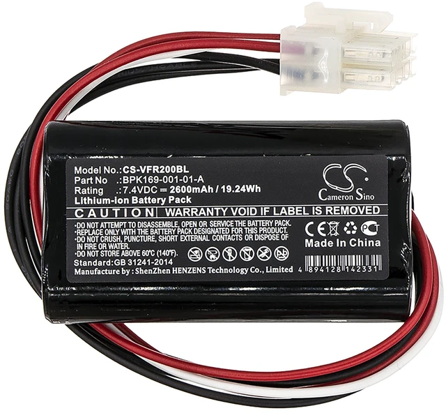 Alt view image 3 of 4 - Battery for Verifone PCA169-404-01-A Ruby 2 CI BPK169-001-01-A BPK182-001 2600mA