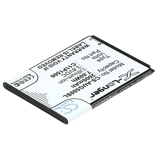 Alt view image 2 of 5 - Battery for Asus G500TG Live Dual SIM Z00VD ZC500TG ZenFone Go 5.5 C11P1506