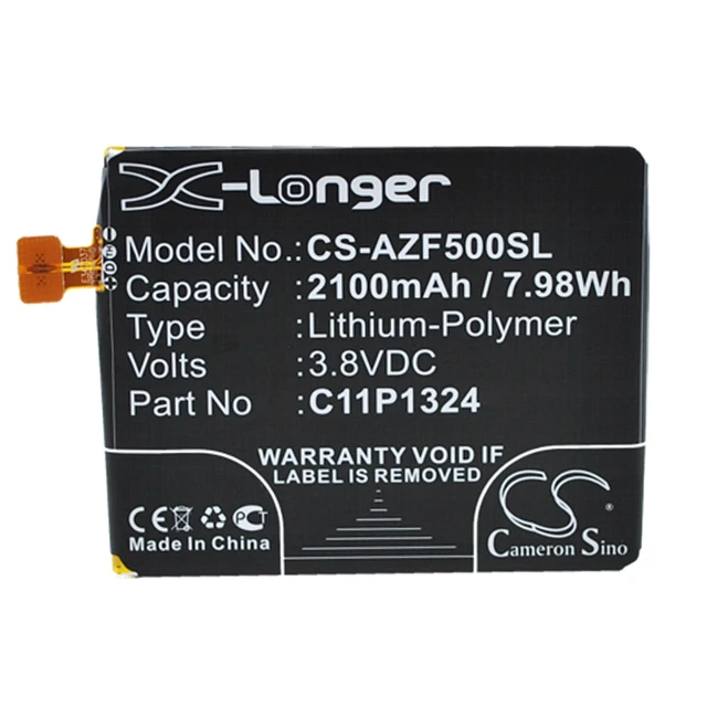 Alt view image 5 of 6 - Battery for Asus A501 A501CG T00F T00J ZenFone 5 A500 0B200-00850000 C11P1324