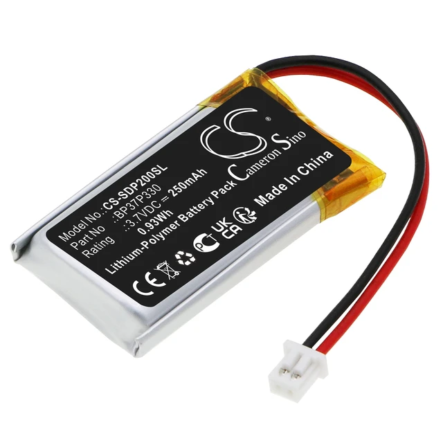 Main image of Battery for Dogtra 202C 280C 282C BP37P330 Dog Collar CS-SDP200SL 3.7v Li-Poly