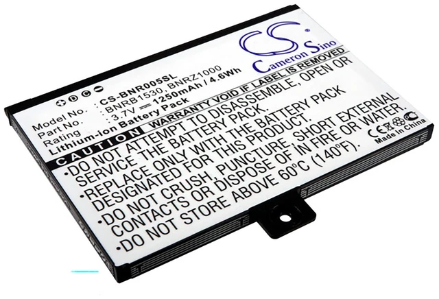 Main image of Battery for Barnes & Noble BNRV100 BNRZ100 NOOK Classic BNRB1530 BNRB454261