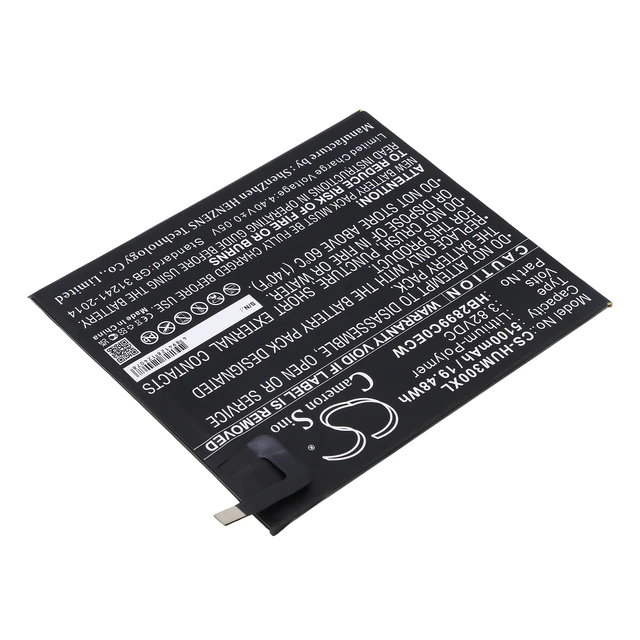 Alt view image 2 of 4 - Battery for Huawei BTV-DL09 BTV-W09 Mediapad M3 TD-LTE HB2899C0ECW 3.82v 5100mAh